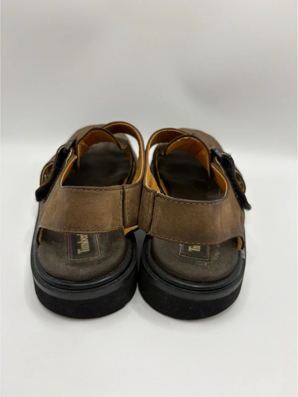 TIMBERLAND Sandals Mens Size 9M Brown Leather Fisherman Open Toe Outdoor 84043